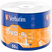 Диск Verbatim "Extra Protection", DVD-R, 4.7 гб, пэт-упаковка, 50 шт
